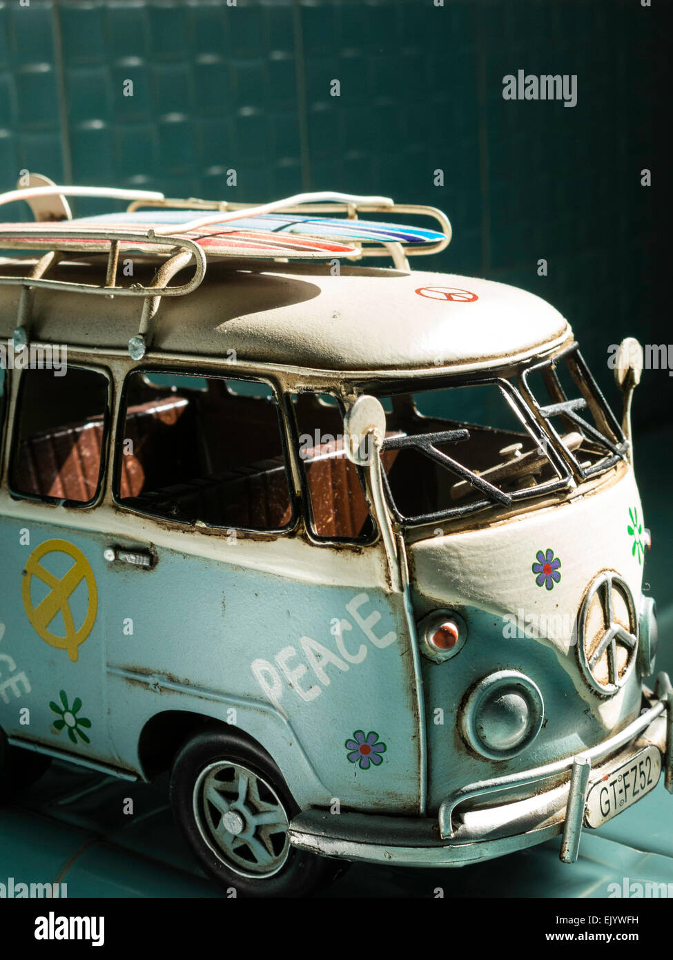 Vintage VW hippie modello di bus Foto Stock