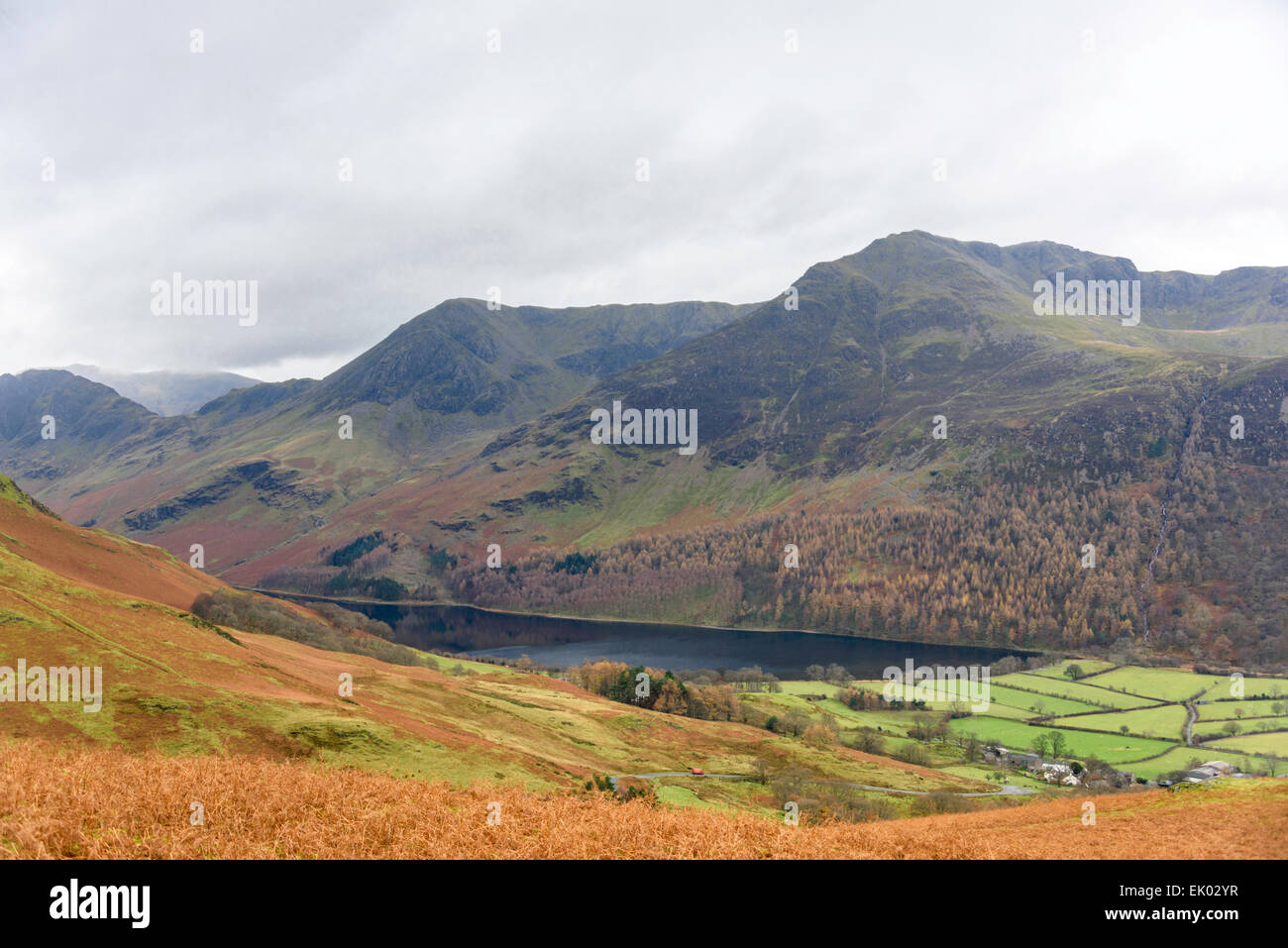 Buttermere da Rannerdale nodi Foto Stock