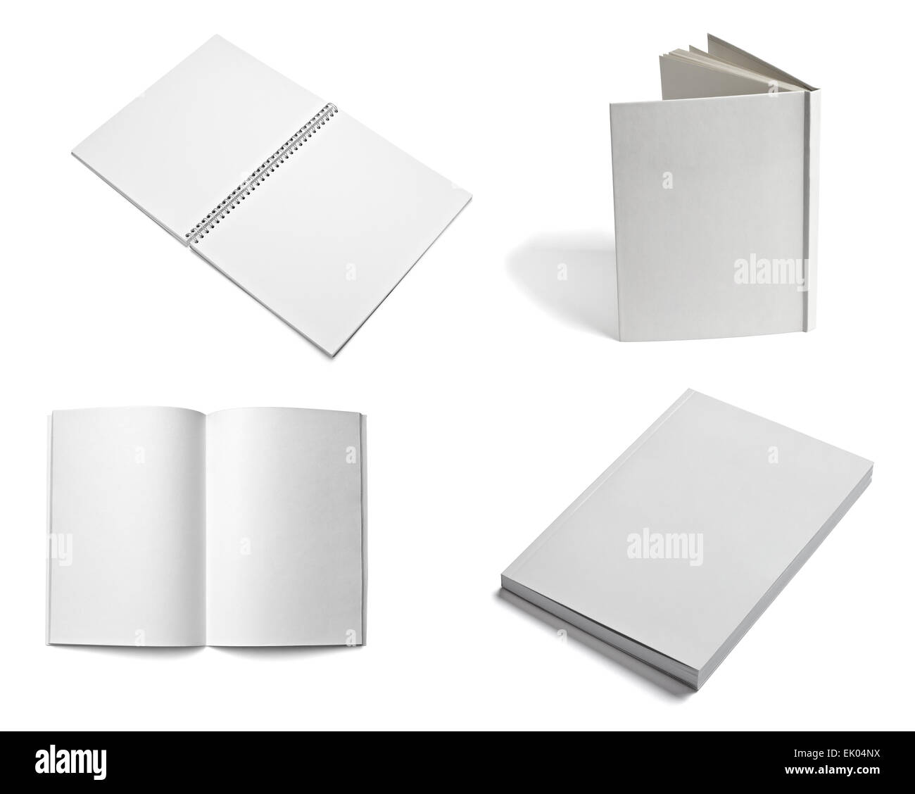 Foglio bianco e modello del libro Foto Stock