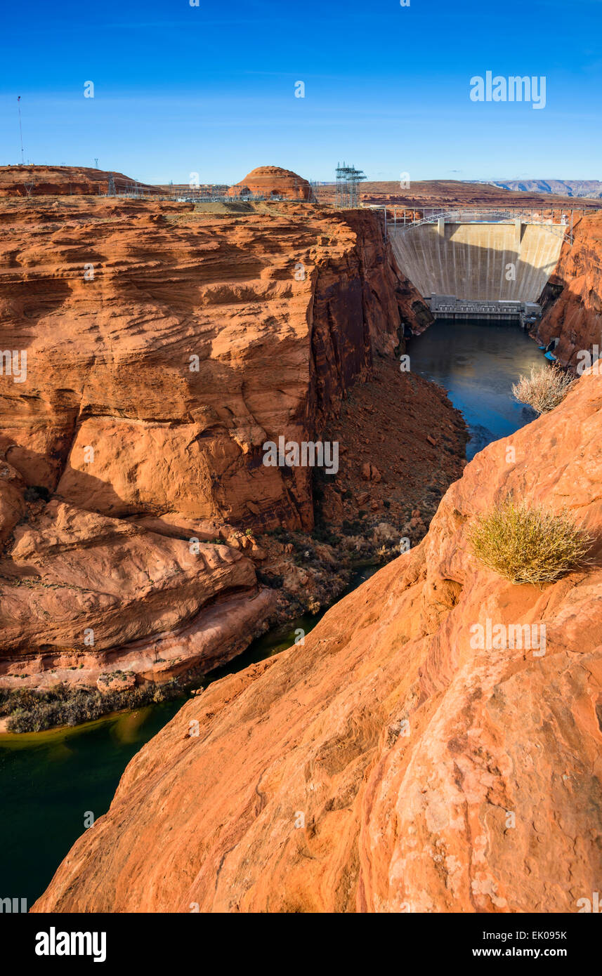 Diga di Glen Canyon Foto Stock