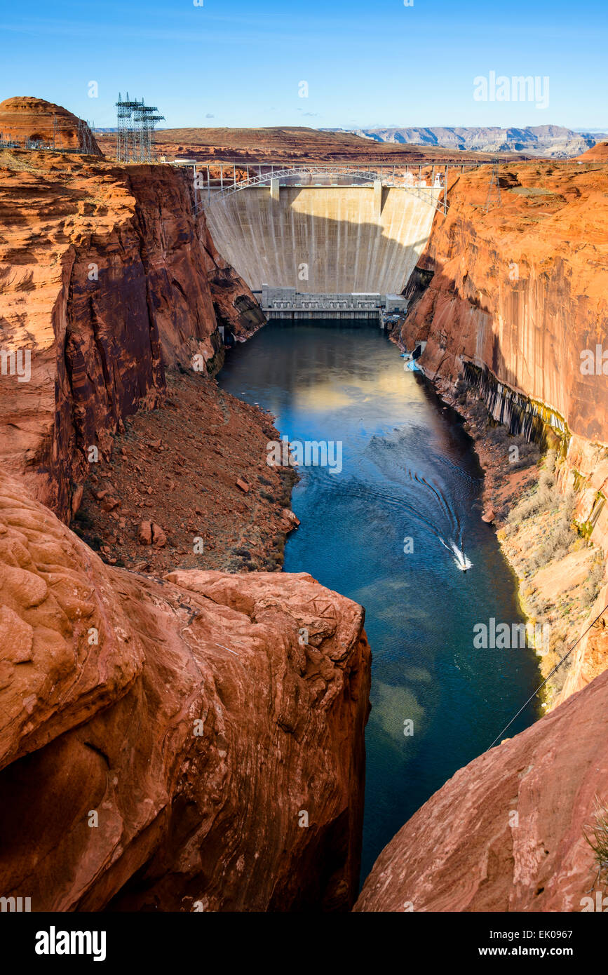 Diga di Glen Canyon Foto Stock