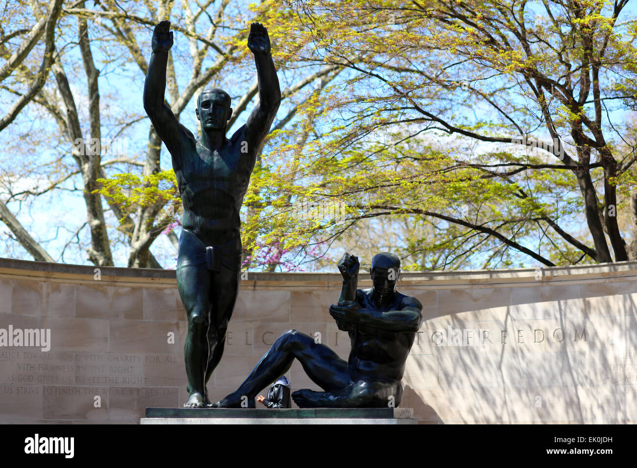 "Accogliente alla liberta' scultura in Philadelphia, PA. Foto Stock