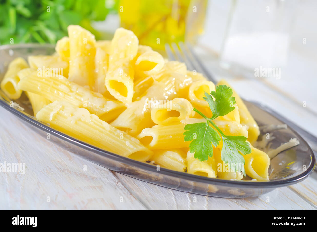 La pasta con il formaggio Foto Stock