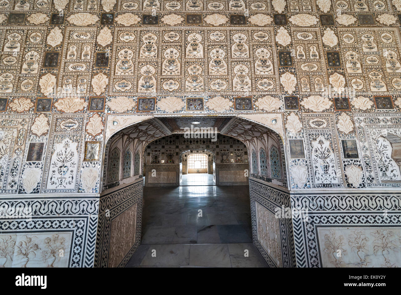 Fort Ambra Palace vicino a Jaipur, Rajasthan, India Foto Stock