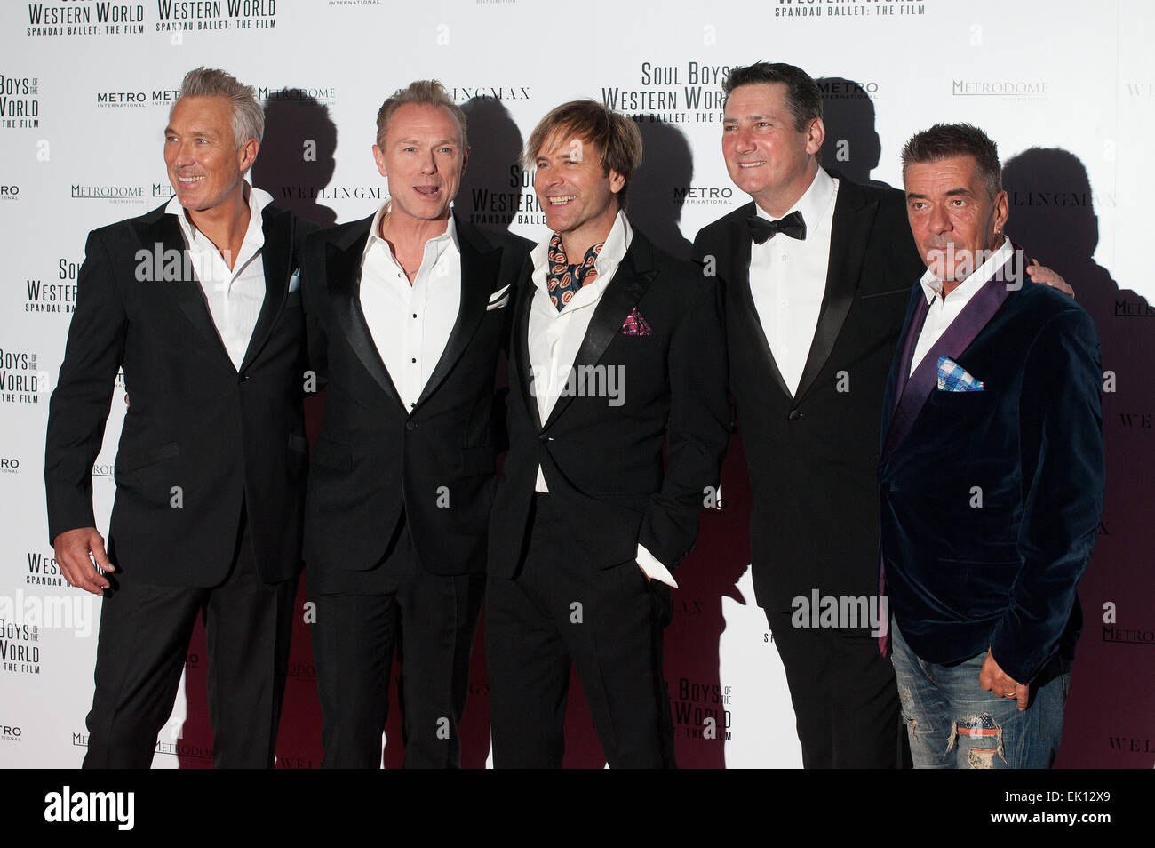 Anima i ragazzi di tutto il mondo occidentale - UK film Premiere detenute presso la Royal Albert Hall - Arrivi. Dotato di: Spandau Ballet,Martin Kemp,Gary Kemp,Tony Hadley,Steve Norman,John Keeble dove: Londra, Regno Unito quando: 30 Set 2014 Foto Stock