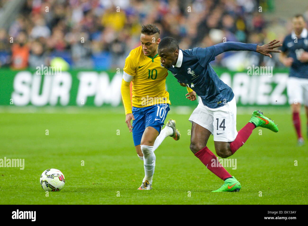 Neymar/Blaise Matuidi - 26.03.2015 - Francia/Bresil - Match Amical.Photo : Andre Ferreira/Icona Sport Foto Stock
