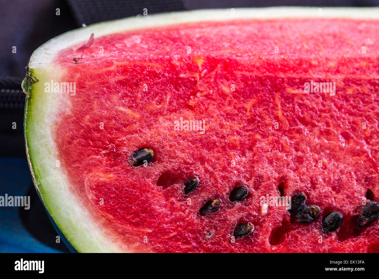 Texture rosso di anguria dolce close up Foto Stock