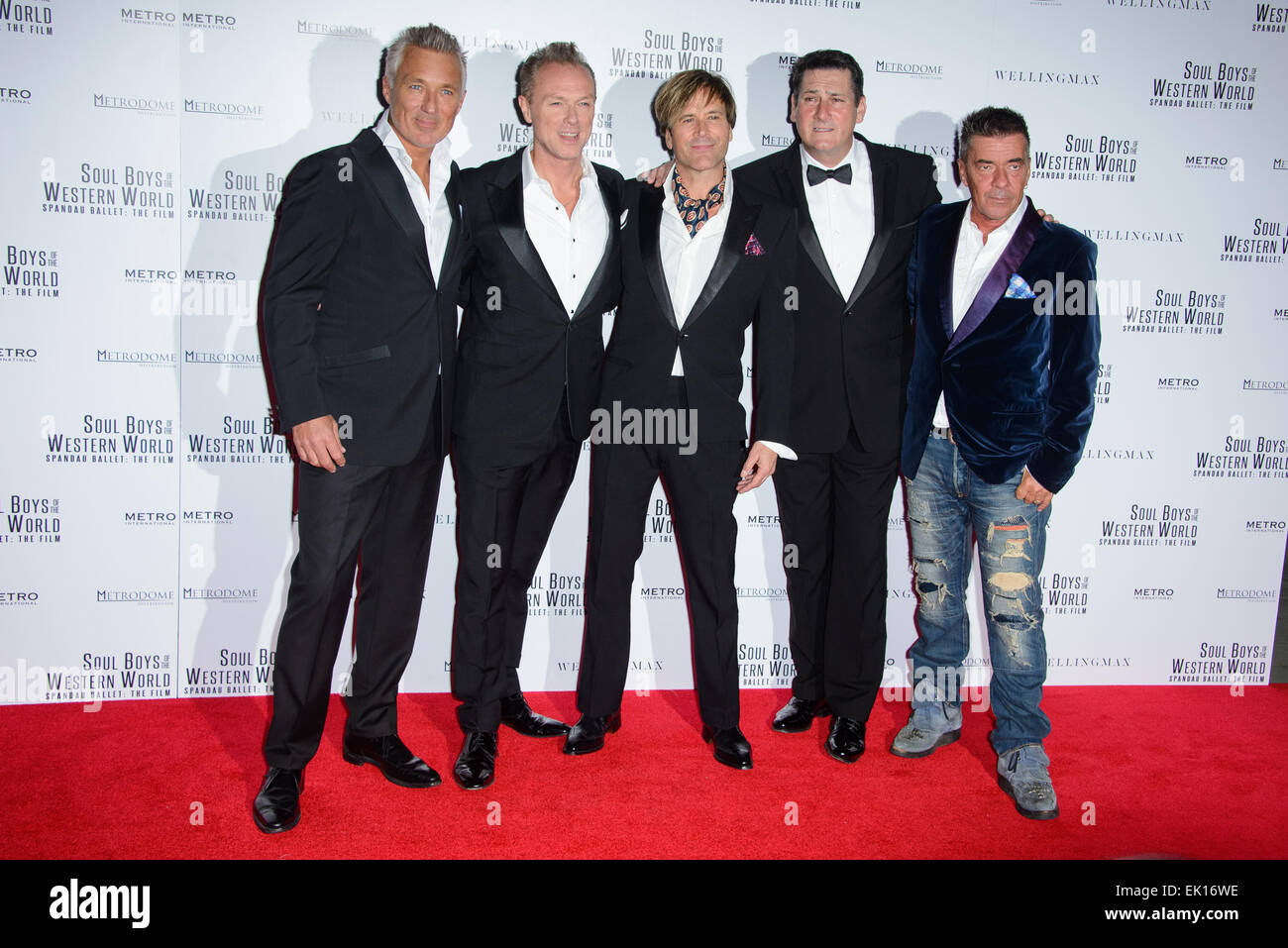 Il Regno Unito premiere di 'Soul ragazzi di tutto il mondo occidentale" tenutasi presso la Royal Albert Hall - Arrivi con: Martin Kemp,Gary Kemp,Steve Norman,Tony Hadley e John Keeble dove: Londra, Regno Unito quando: 30 Set 2014 Foto Stock
