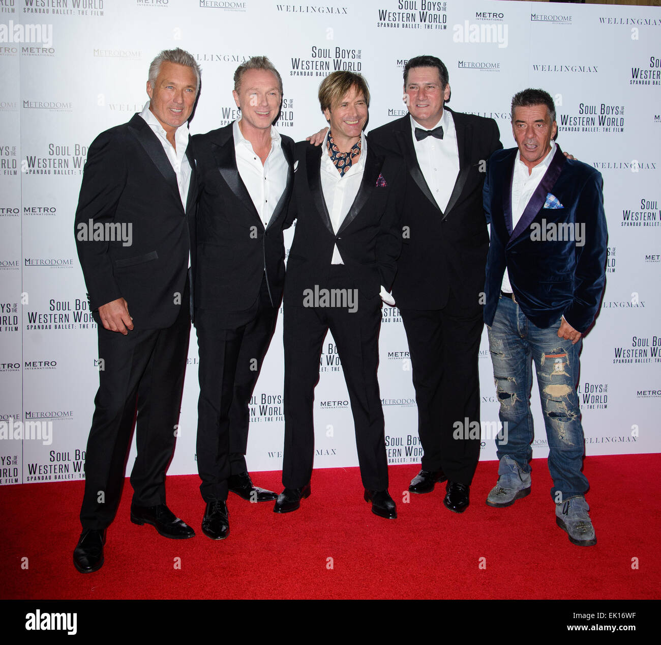 Il Regno Unito premiere di 'Soul ragazzi di tutto il mondo occidentale" tenutasi presso la Royal Albert Hall - Arrivi con: Martin Kemp,Gary Kemp,Steve Norman,Tony Hadley e John Keeble dove: Londra, Regno Unito quando: 30 Set 2014 Foto Stock