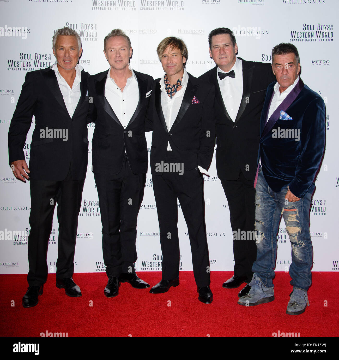 Il Regno Unito premiere di 'Soul ragazzi di tutto il mondo occidentale" tenutasi presso la Royal Albert Hall - Arrivi con: Martin Kemp,Gary Kemp,Steve Norman,Tony Hadley e John Keeble dove: Londra, Regno Unito quando: 30 Set 2014 Foto Stock