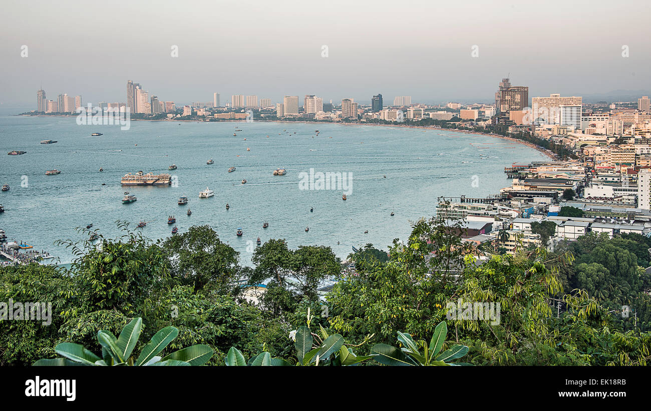 Punto di vista su Pattaya Foto Stock