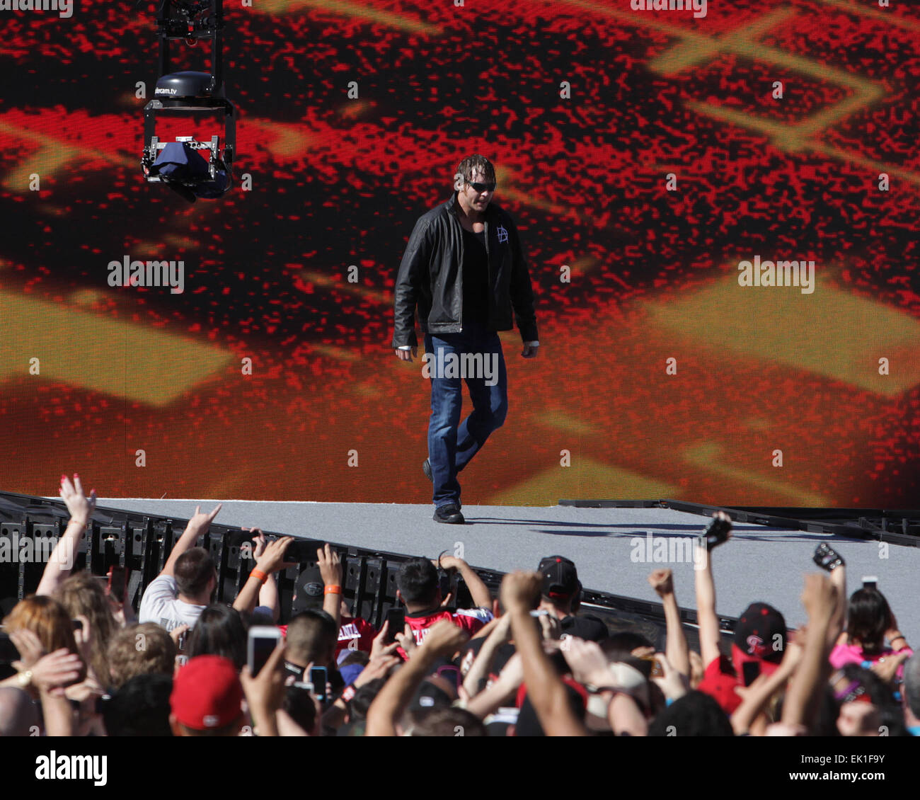 Santa Clara, California, USA. 29 Mar, 2015. Dean Ambrogio durante la WWE WrestleMania 31 a Levi's Stadium di fronte a 76.000 tifosi. © Matt Roberts/ZUMA filo/ZUMAPRESS.com/Alamy Live News Foto Stock