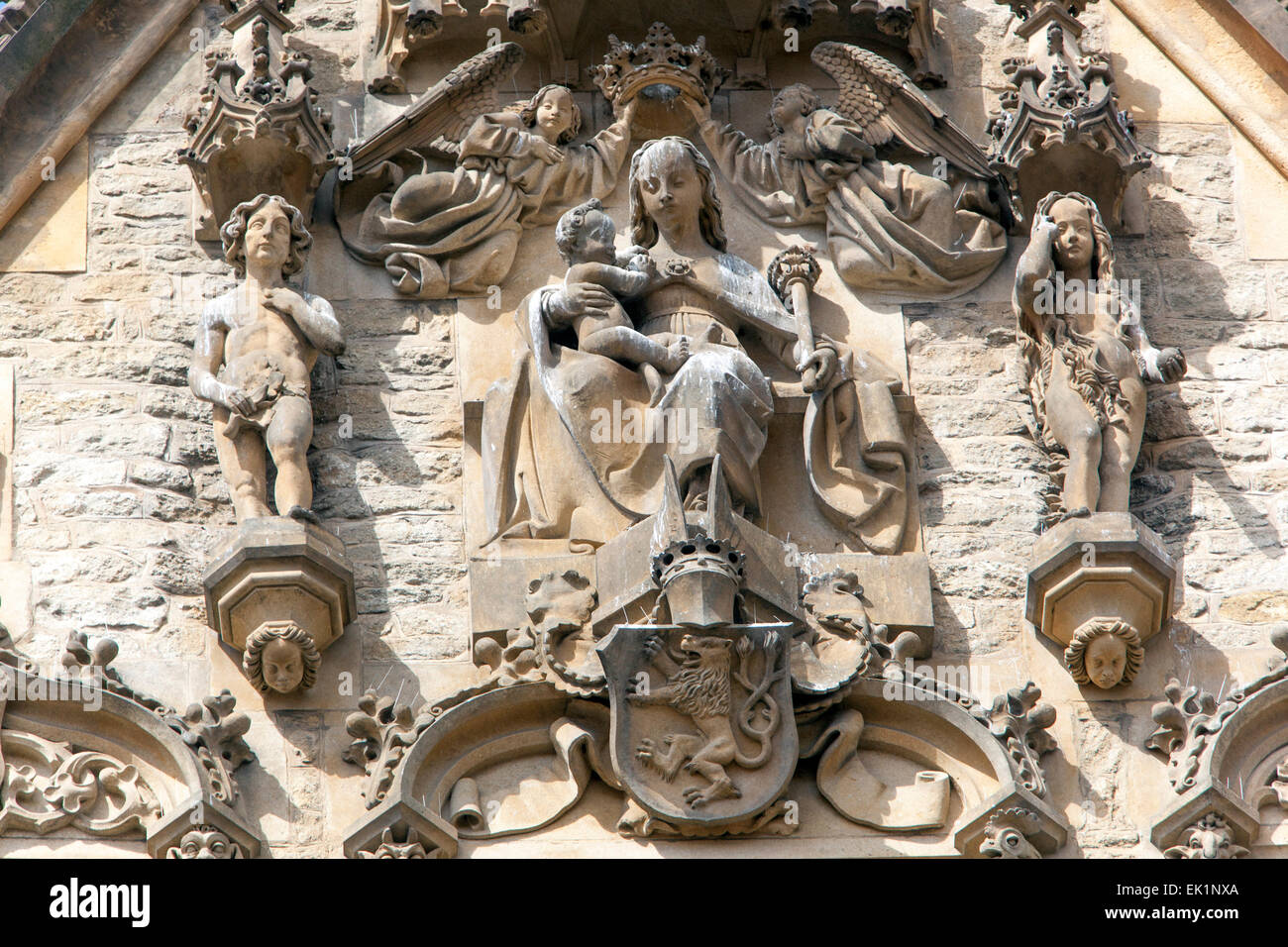 Gotico medievale casa in pietra, monumento storico, la Città Vecchia, Kutna Hora, UNESCO, Bohemia Repubblica Ceca Foto Stock