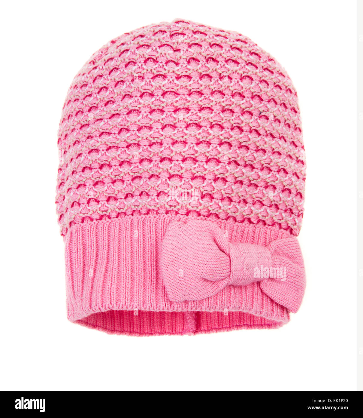 Bambini Cappello invernale isolato su uno sfondo bianco. Foto Stock