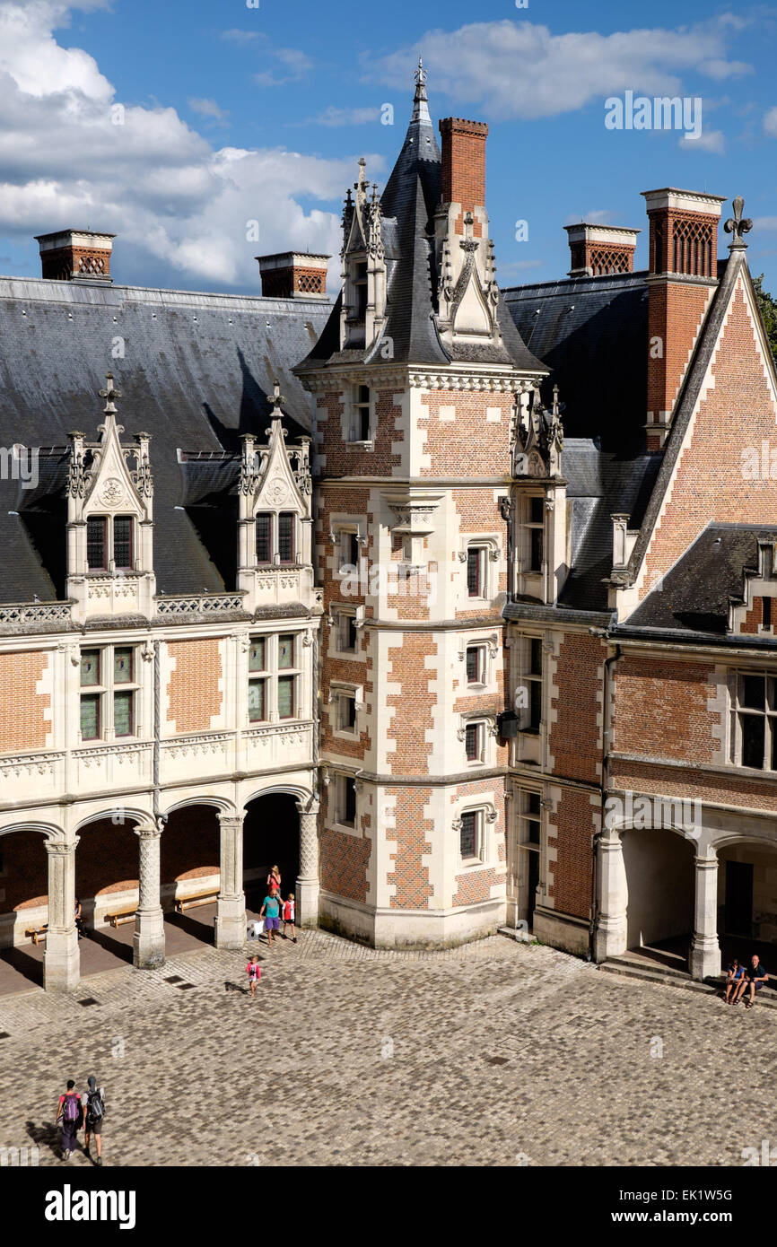 Chateau Royal de Blois, Loir-et-Cher, Francia Foto Stock
