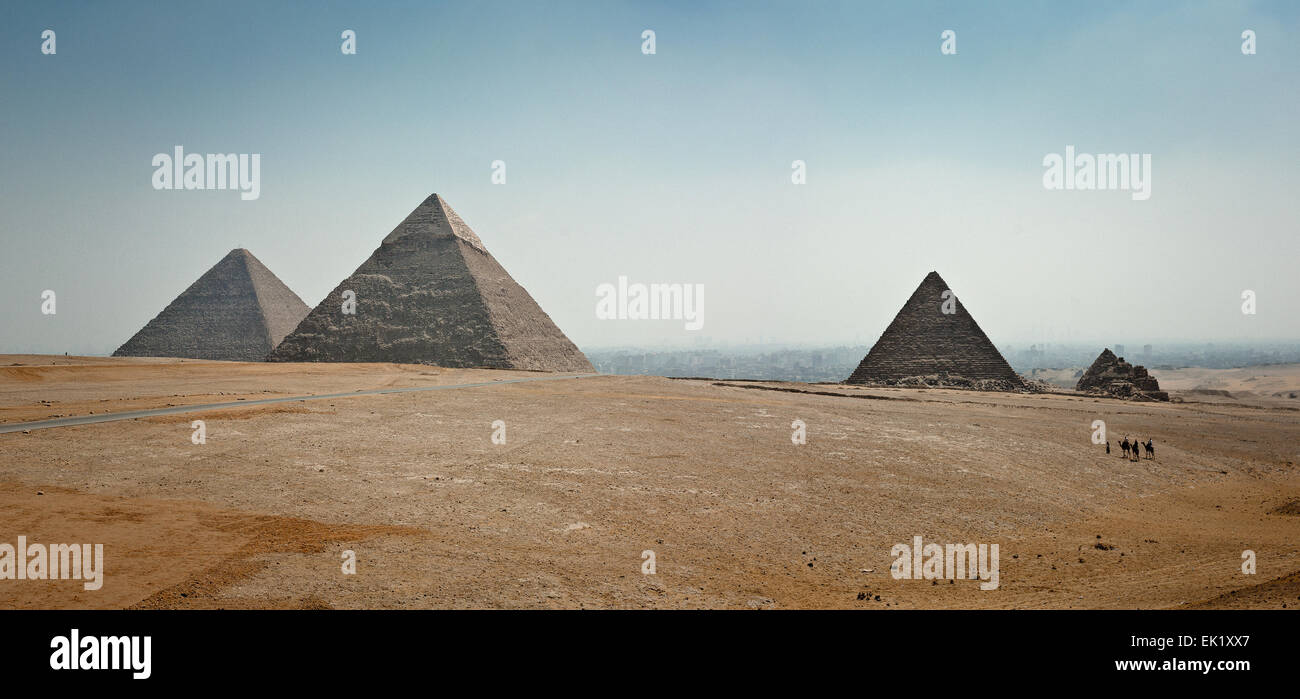 Egitto piramide panorama Foto Stock
