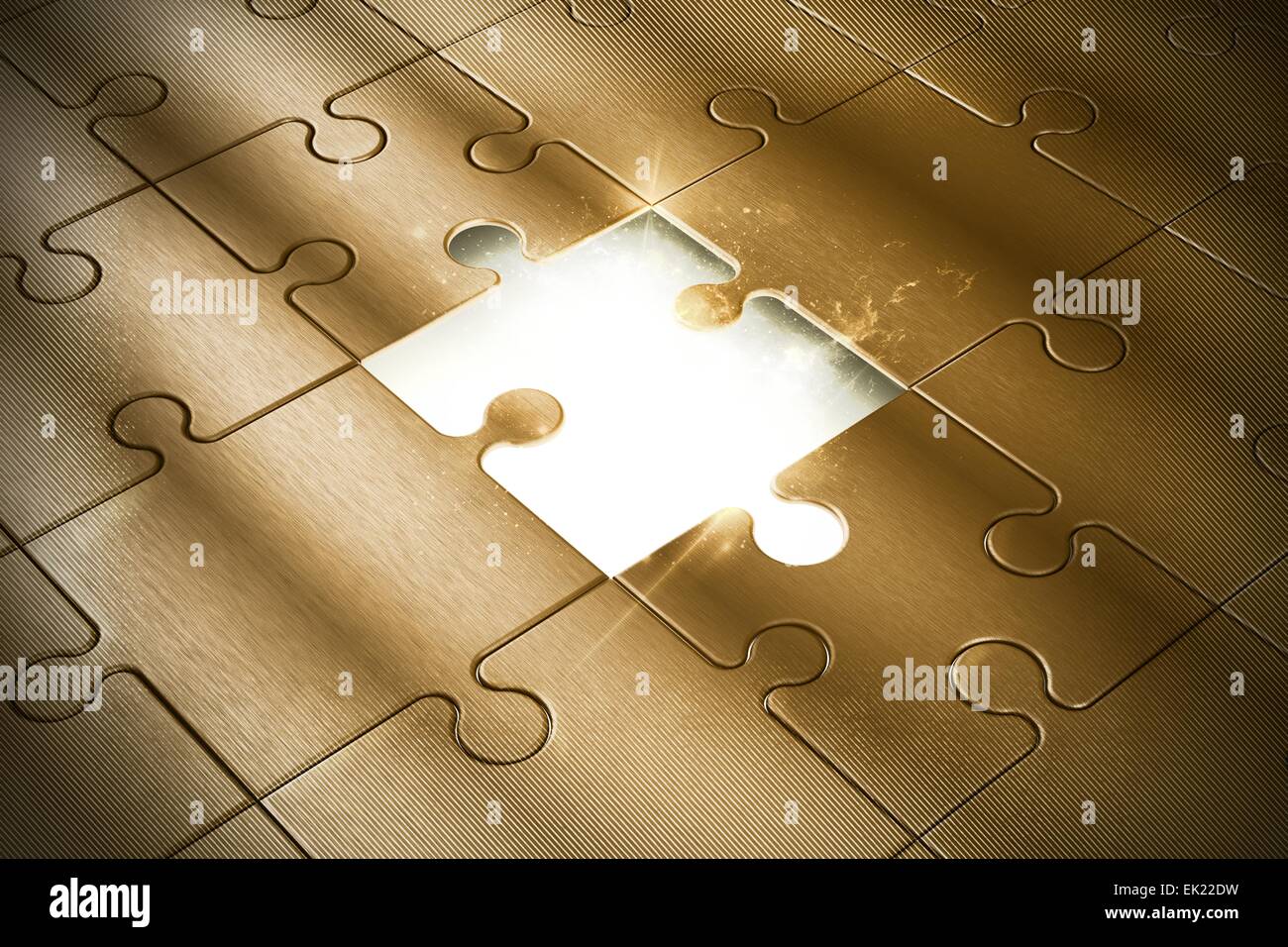 Pezzo del puzzle Foto Stock