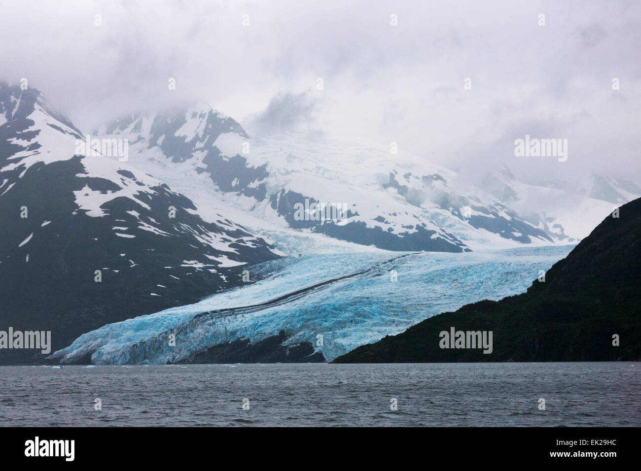 Ghiacciaio Portage, Penisola di Kenai, Alaska, STATI UNITI D'AMERICA Foto Stock