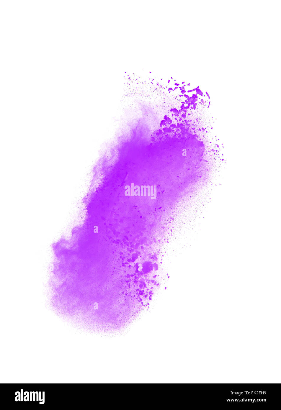 Disegno astratto di polvere bianca nuvola isolata su sfondo nero Foto Stock