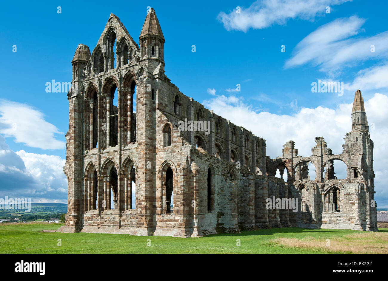 Whitby Abbey Yorkshire Foto Stock