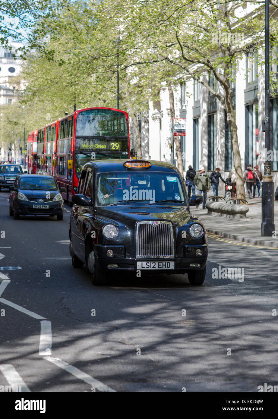 Nero i taxi di Londra, Londra Foto Stock