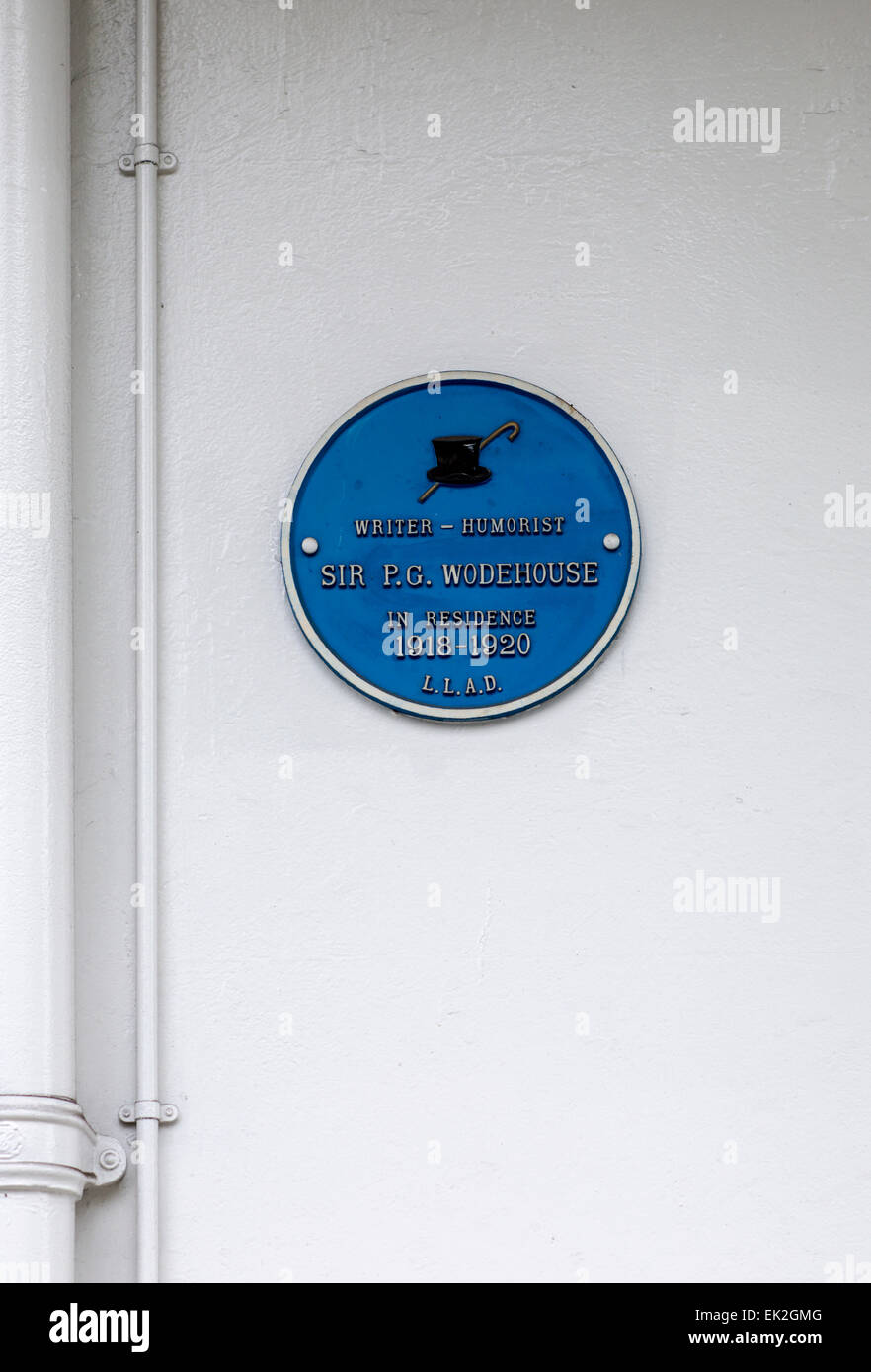 P G Wodehouse's House, a Chelsea, Londra Foto Stock