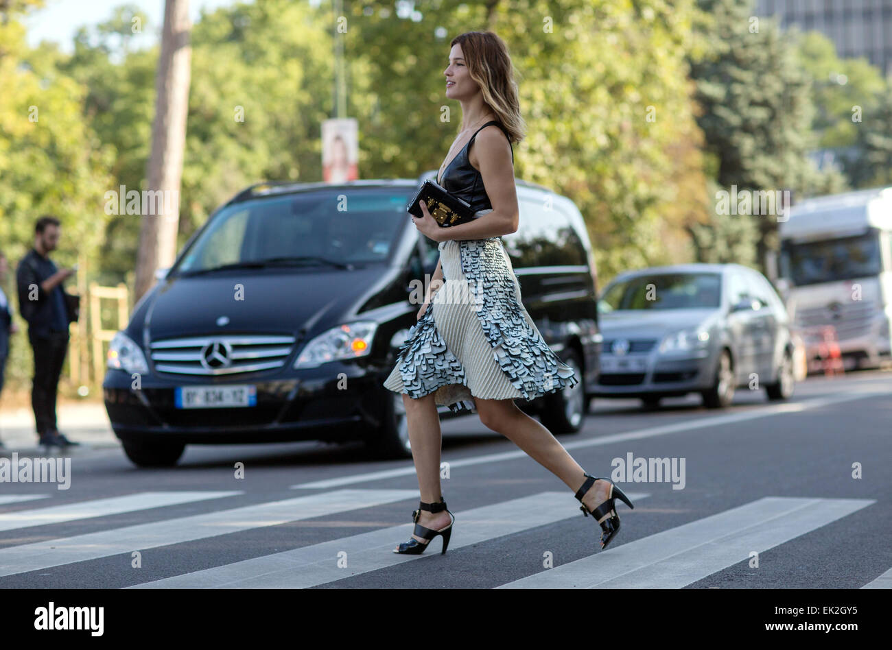 Settimana della moda di Parigi - Primavera/Estate 2015 - dotato di street style®: Hanneli Mustaparta dove: Parigi, Francia Quando: 01 Ott 2014 Foto Stock