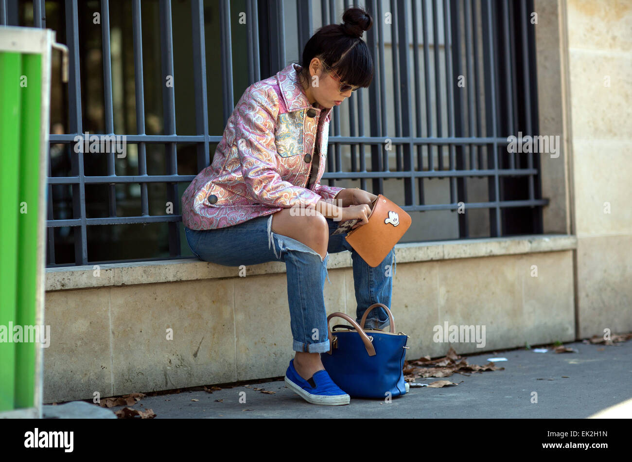 Settimana della moda di Parigi - Primavera/Estate 2015 - dotato di street style®: Susie Lau dove: Parigi, Francia Quando: 01 Ott 2014 Foto Stock