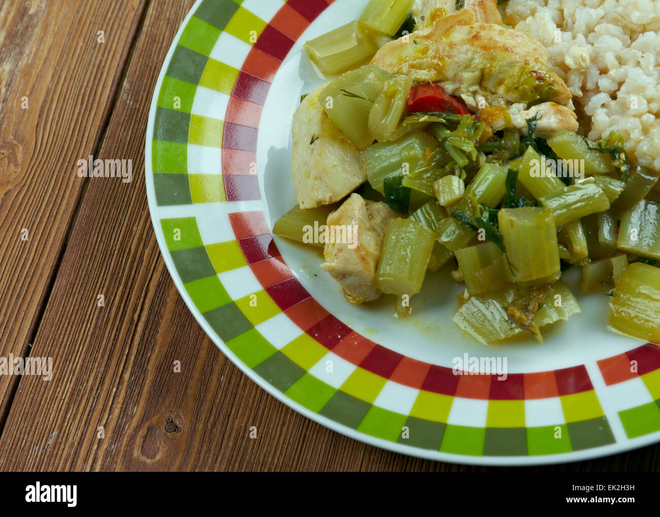 Khoresh Karafs - sedano stufato.delizioso piatto iraniano Foto Stock