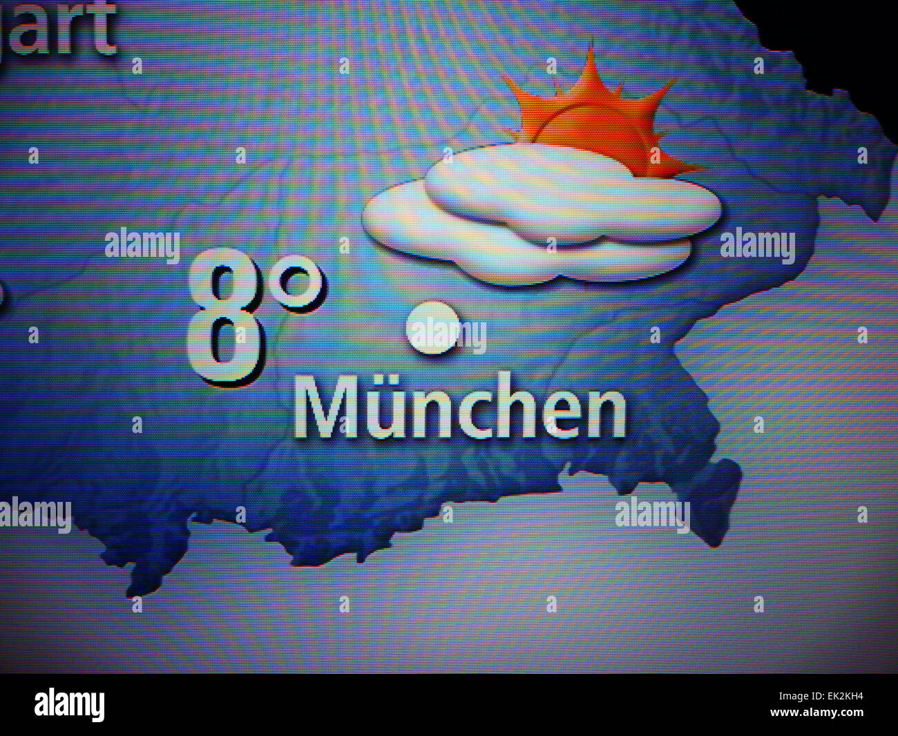 Germania Monaco di Baviera meteo meteo di radiodiffusione predire Foto Stock