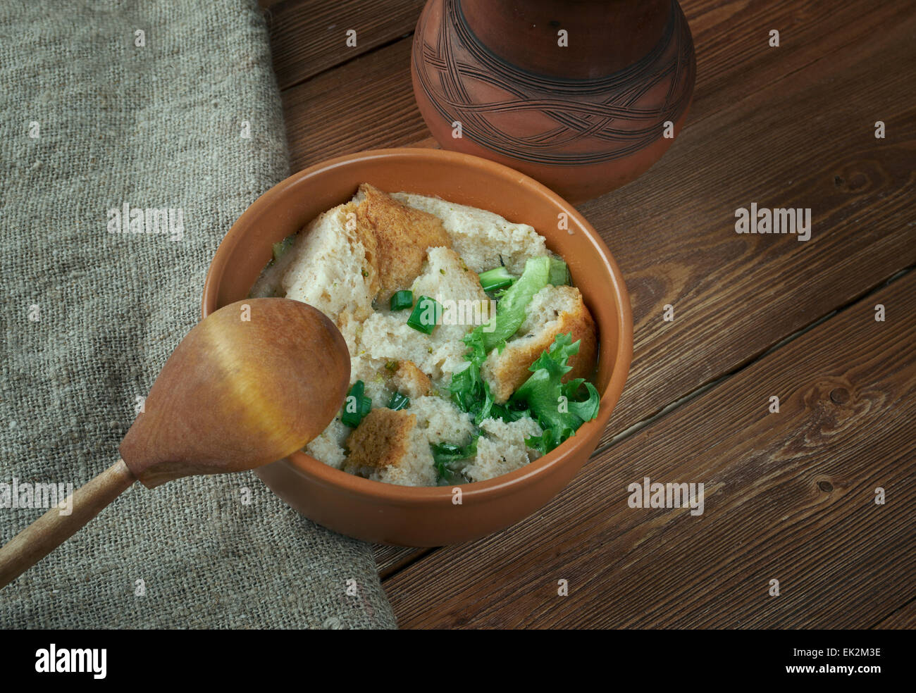 Brotsuppe - Francone zuppa di pane Foto Stock