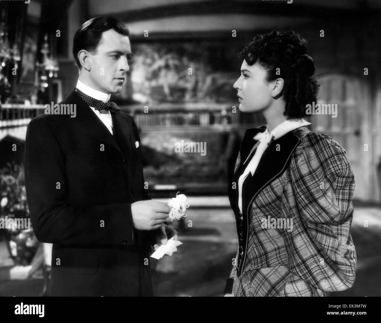 John Clements, Giugno Duprez, sul set del film "Le quattro piume', 1939 Foto Stock