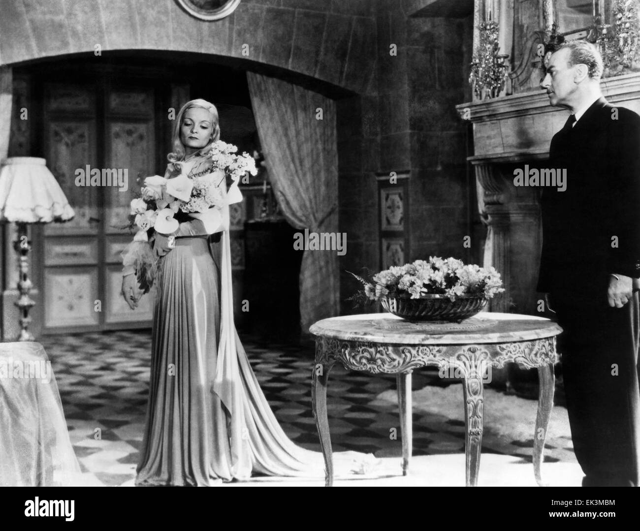 Madeleine Sologne, sul set del film "Amore eterno" (aka L'eternel Retour, aka l eterno ritorno), 1943 Foto Stock