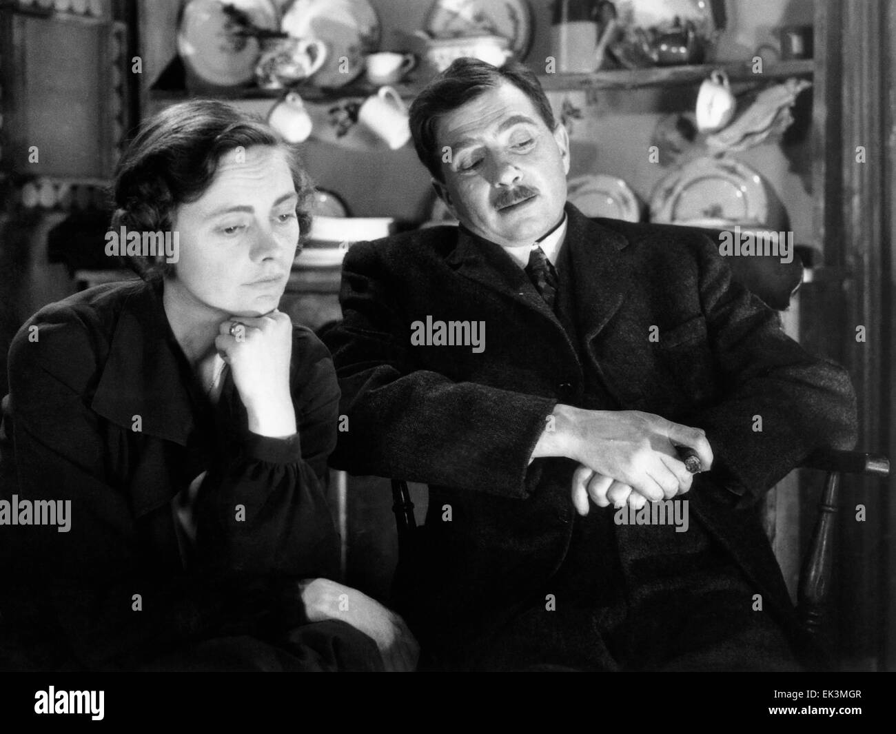 Celia Johnson, Robert Newton, sul set del film 'Questa razza felice", 1944 Foto Stock