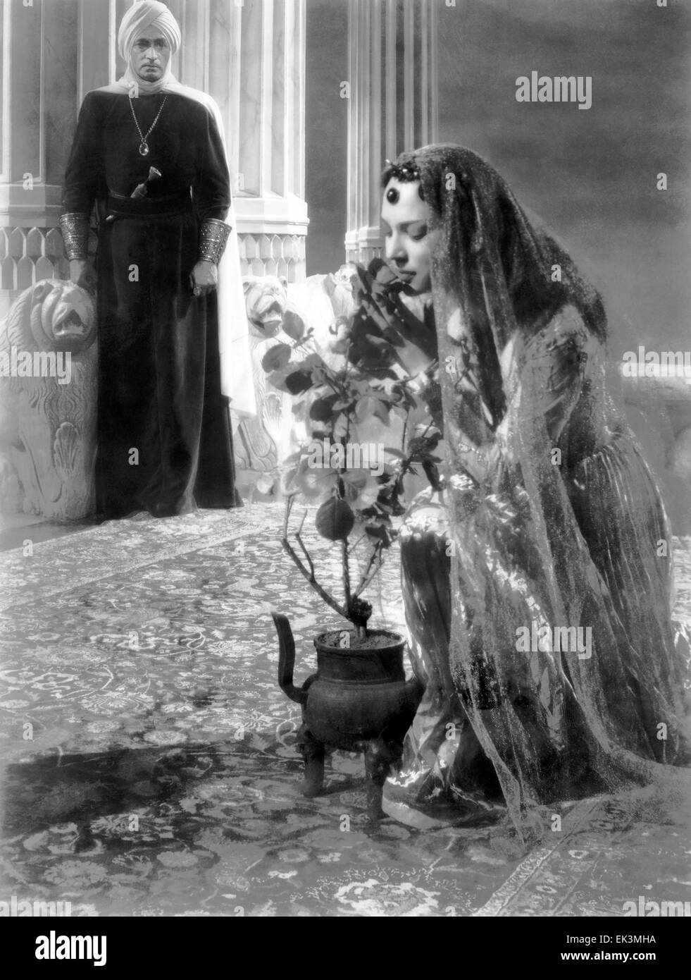 Conrad Veidt, Giugno Duprez, sul set del film "Il ladro di Bagdad', 1940 Foto Stock