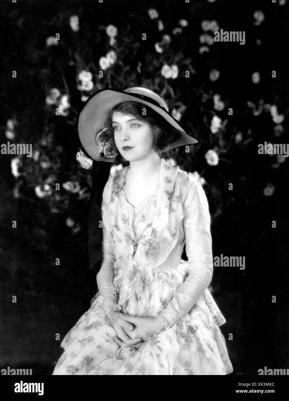 Lillian Gish, sul set del film muto "Vento", 1928 Foto Stock