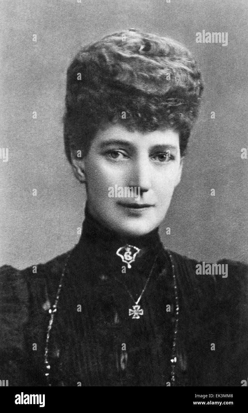 Alexandra della Danimarca (1844-1925) regina consorte del Regno Unito e Imperatrice dell India come la moglie del re Edward VII ritratto come Foto Stock