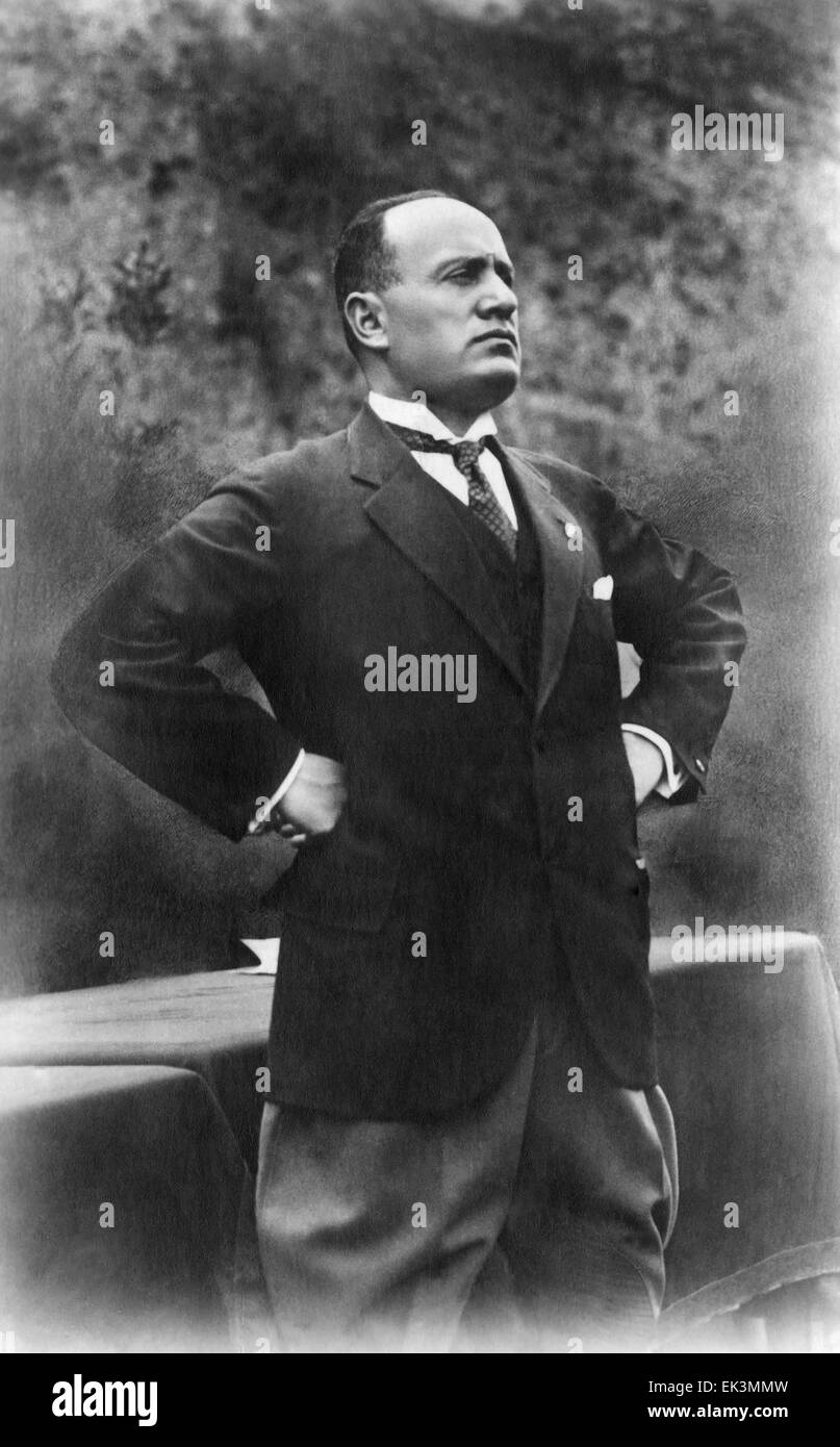 Primo Ministro italiano Benito Mussolini, Ritratto, circa 1920 Foto Stock