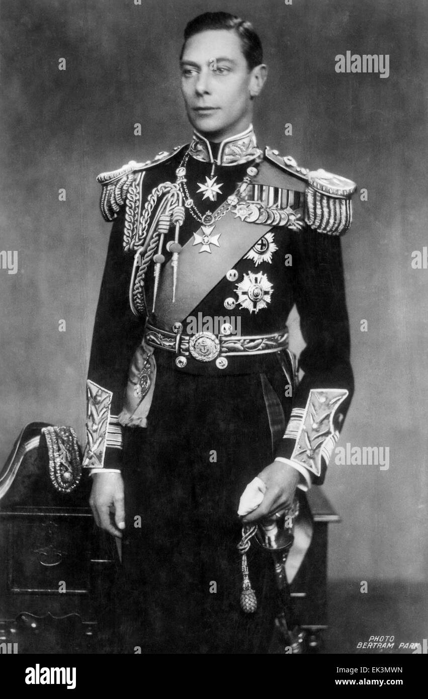 Re Giorgio VI del Regno Unito, Ritratto, risalente alla fine degli anni trenta Foto Stock