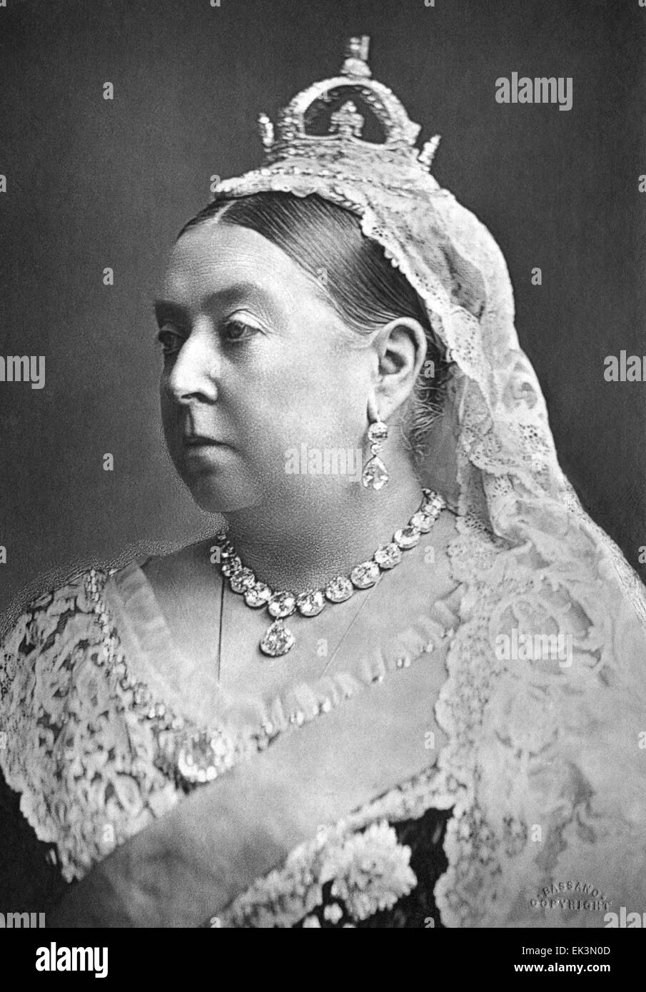 La regina Victoria del Regno Unito, Ritratto 1882 Foto Stock