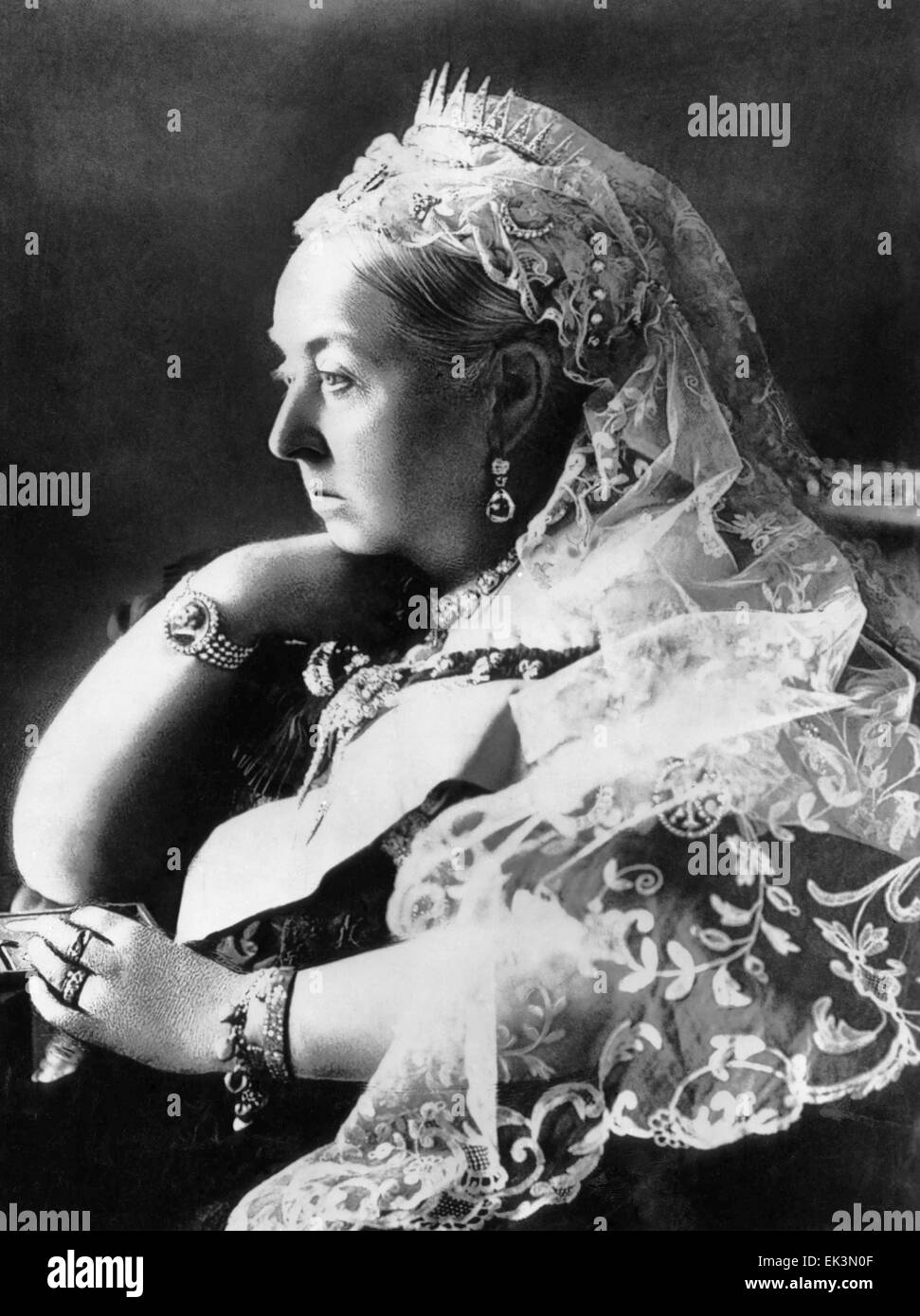 La regina Victoria del Regno Unito, Ritratto, circa 1890 Foto Stock