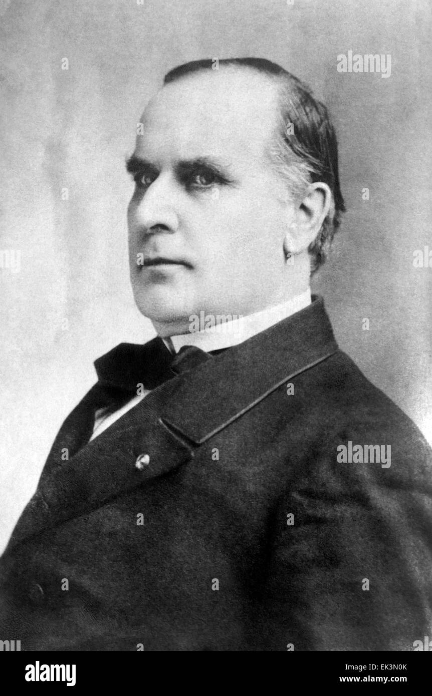 William McKinley, XXV Presidente degli Stati Uniti (1897-1901), Ritratto circa 1880 Foto Stock