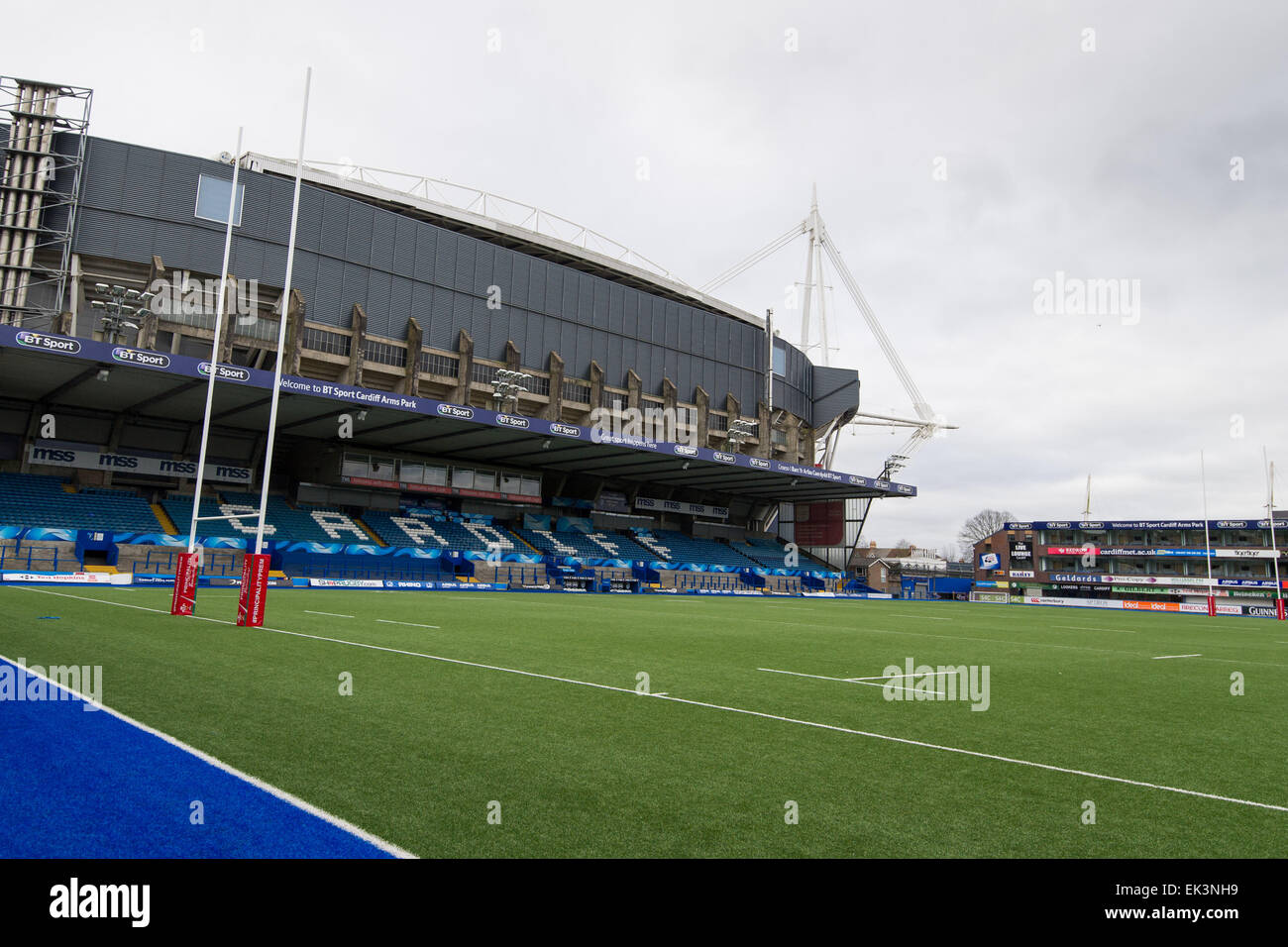 Cardiff Arms Park Rugby Stadium Foto Stock