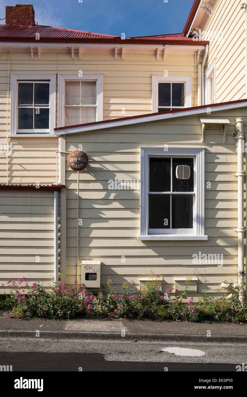 Glen Lyon su Lincoln Road, Napier hill, ex Hillcrest vecchio Mens Home. Architettura in legno con tetto dello stagno. La Nuova Zelanda. Foto Stock