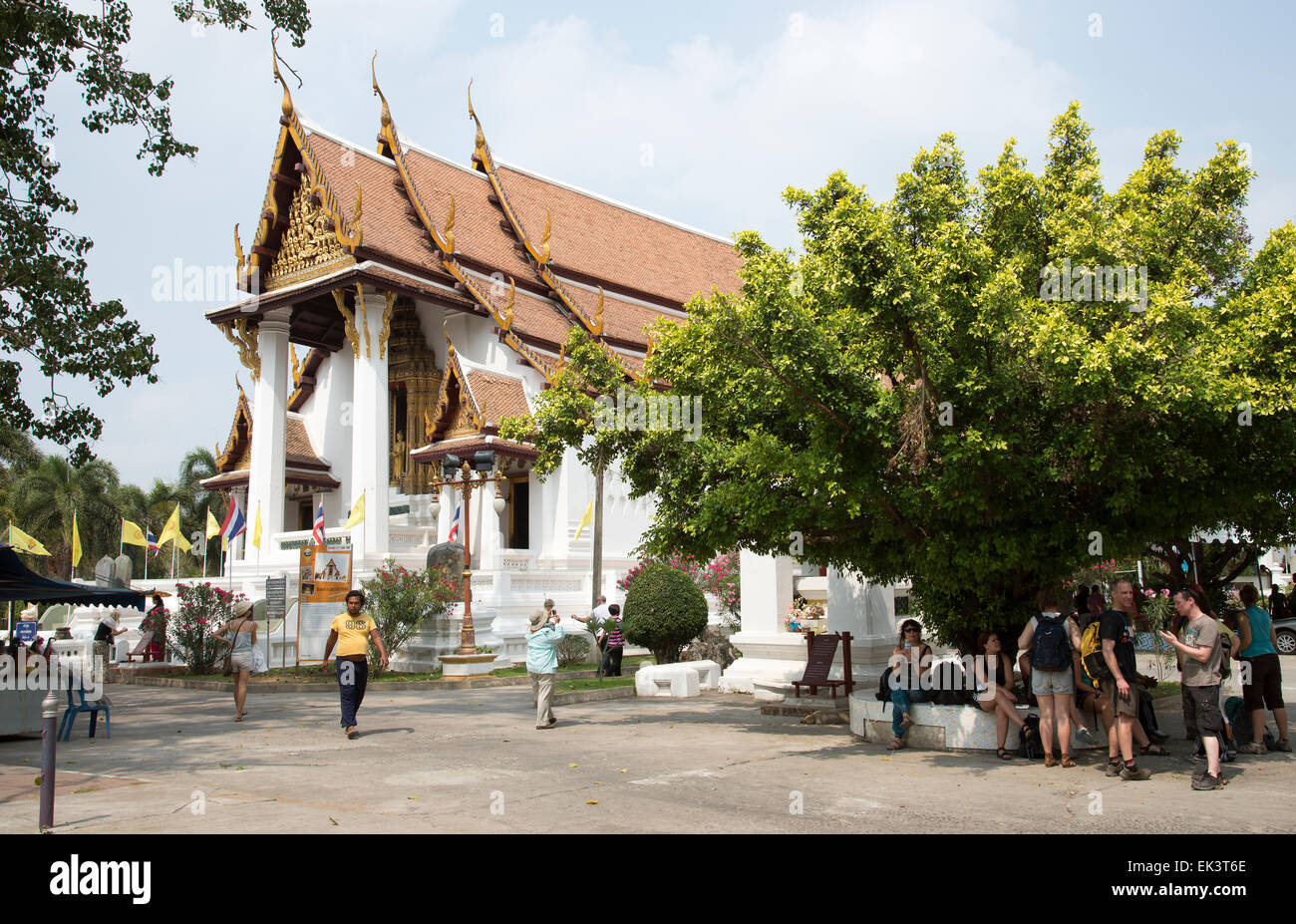 Wat Phra Na Mane uno storico tempio thailandese di Ayutthaya Thailandia Foto Stock