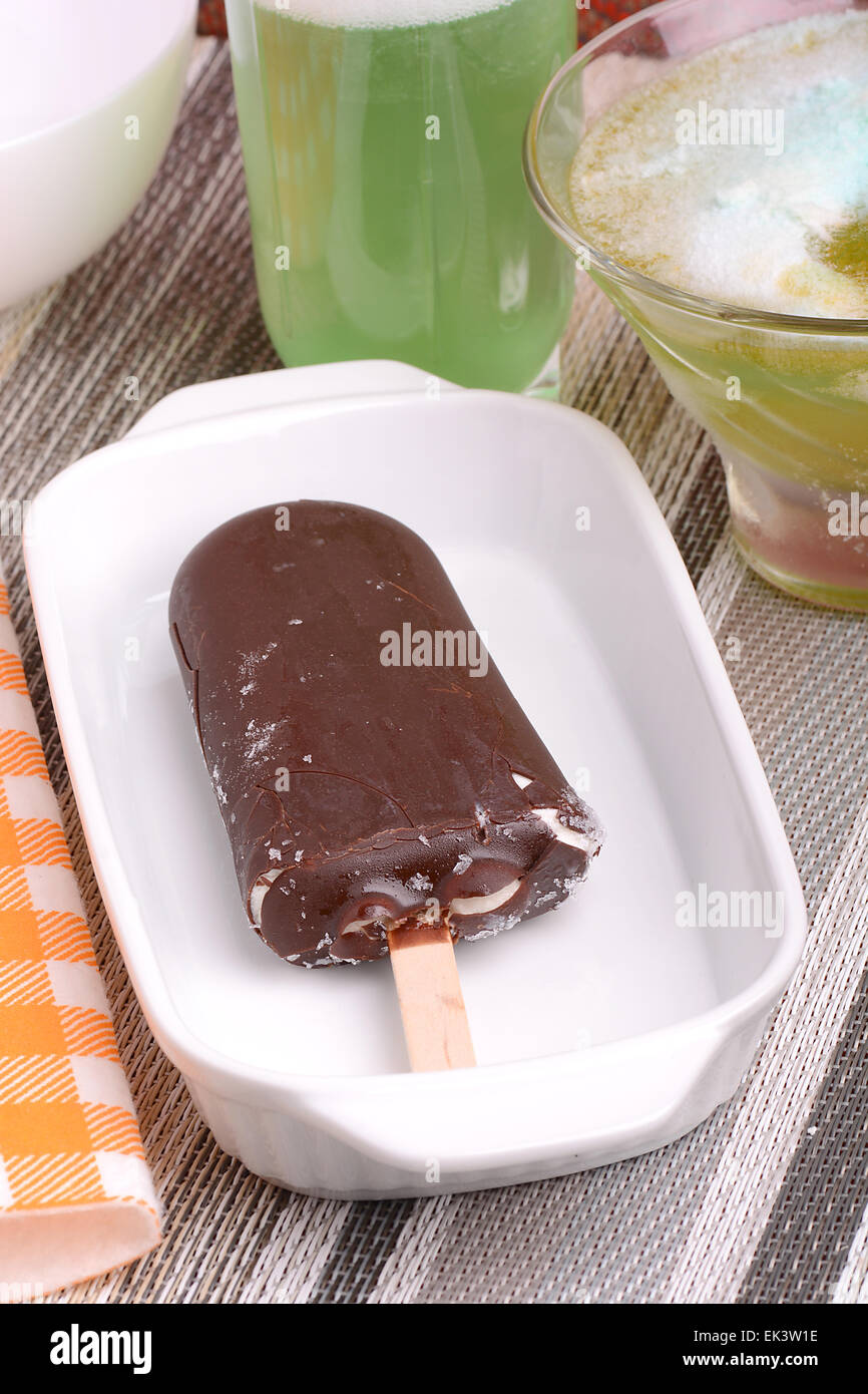 Gelato al cioccolato Foto Stock