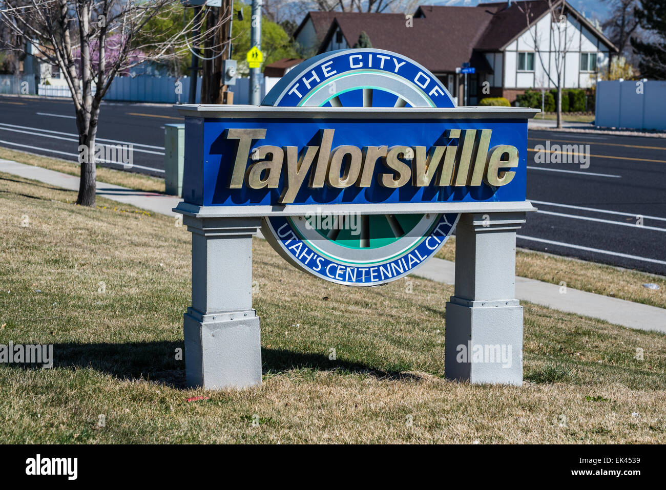 Città Taylorsville segno - Utah Foto Stock