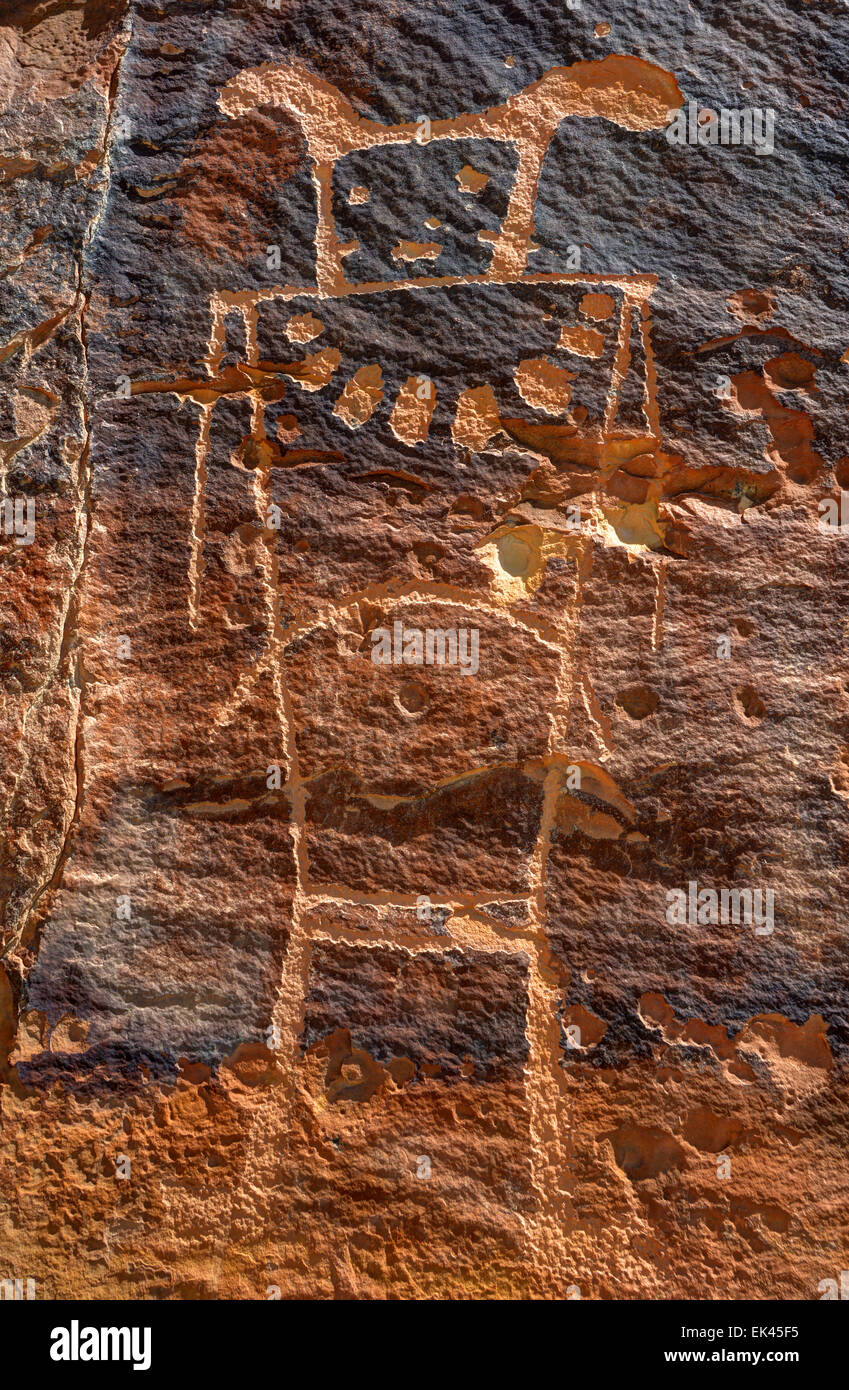 Mckee molle Petroglyph dinosauro - Monumento Nazionale - Utah Foto Stock