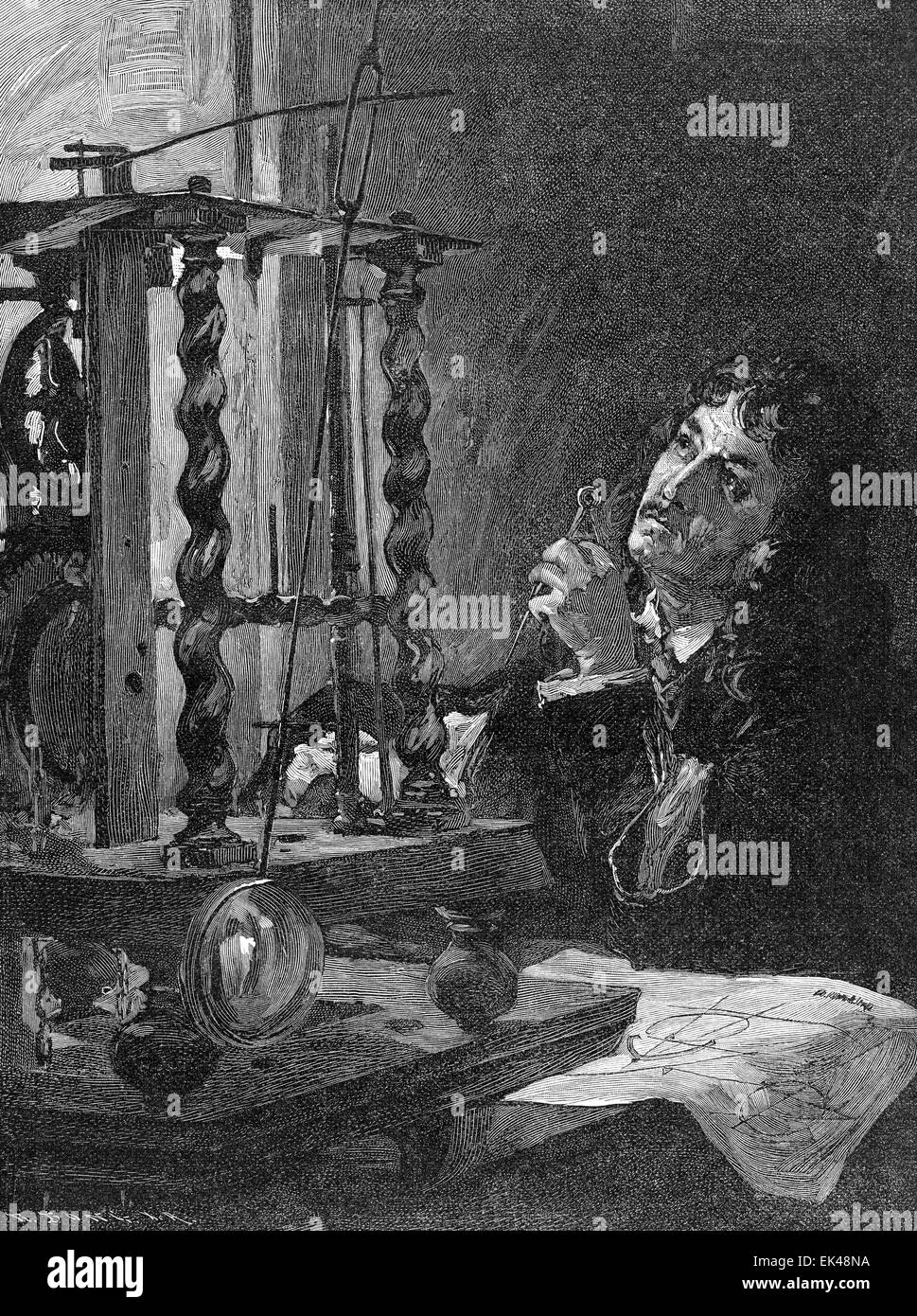 Christiaan Huygens o Christianus Hugenius, 1629 - 1695, un prominente olandese matematico e scienziato, Foto Stock