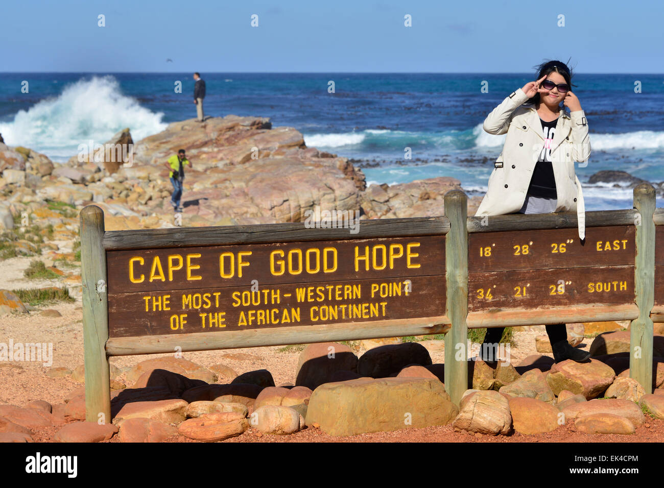 Cape Point entro la Table Bay Nature Conservation Reserve, Western Cape, Sud Africa. Foto Stock